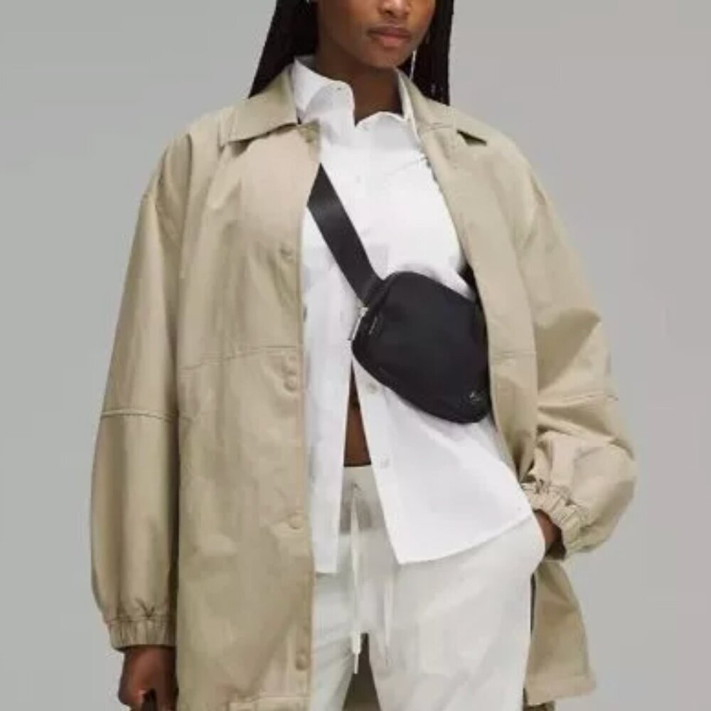 Lululemon Oversized Coaches Jacket | Snap Front | Hidden Zip Pocket | Size S